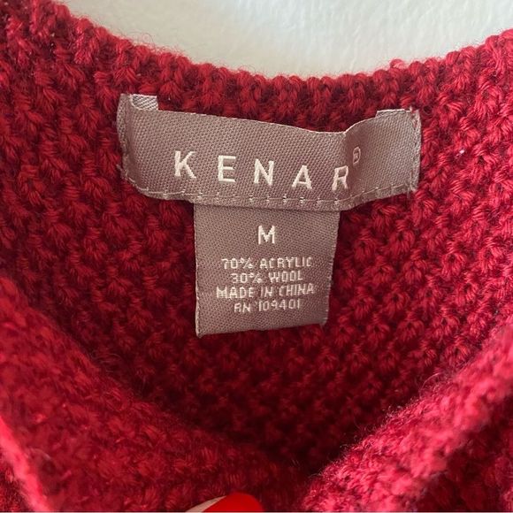 Kenar Wool Knot Dress in Red - Picture 3 of 7